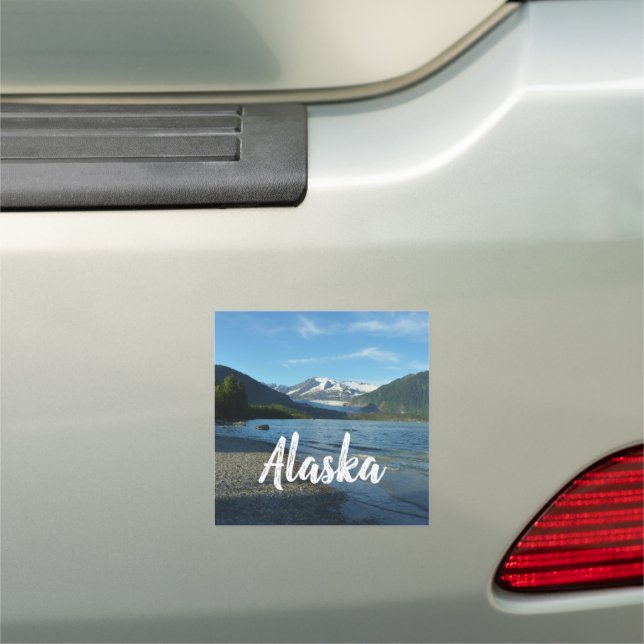 Mendenhall Lake in Juneau Alaska Landscape Car Magnet (In Situ)