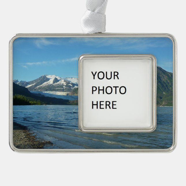 Mendenhall Lake in Juneau Alaska Landscape Christmas Ornament (Front)