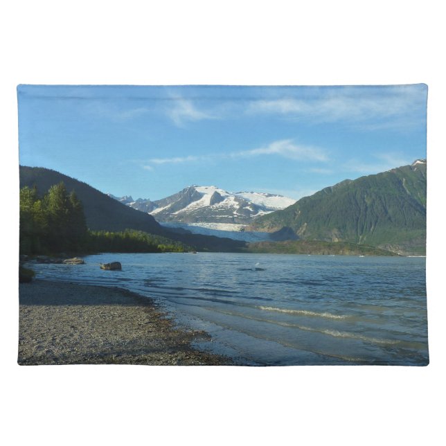 Mendenhall Lake in Juneau Alaska Landscape Cloth Placemat (Front)