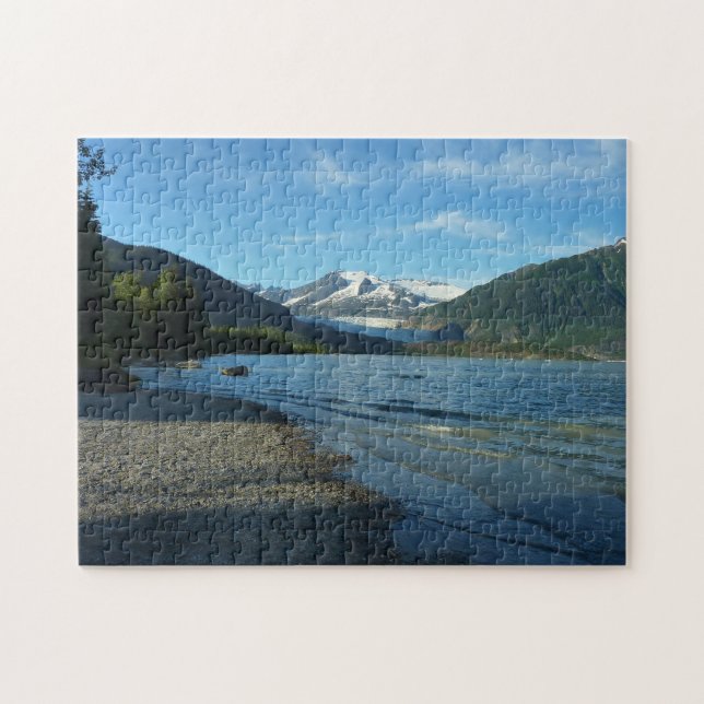 Mendenhall Lake in Juneau Alaska Landscape Jigsaw Puzzle (Horizontal)