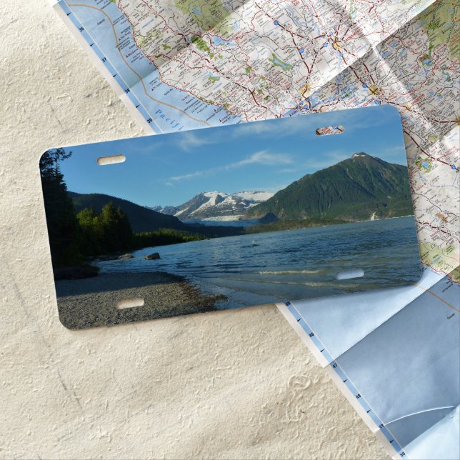 Mendenhall Lake in Juneau Alaska Landscape License Plate (In Situ)