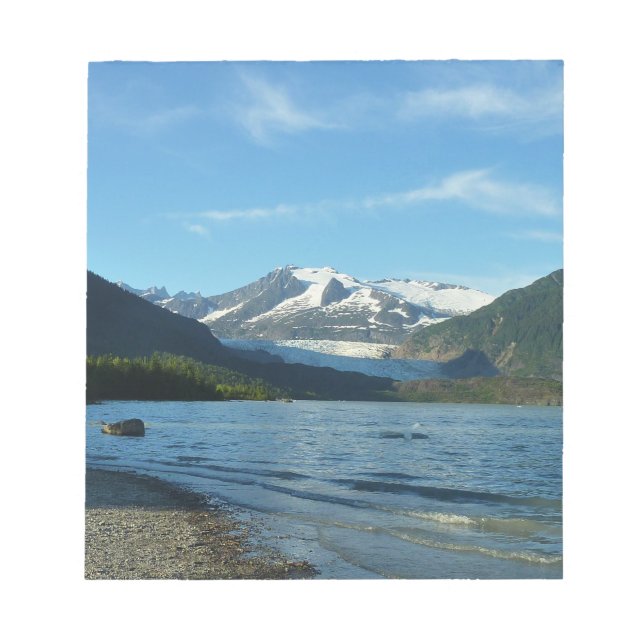 Mendenhall Lake in Juneau Alaska Landscape Notepad (Front)