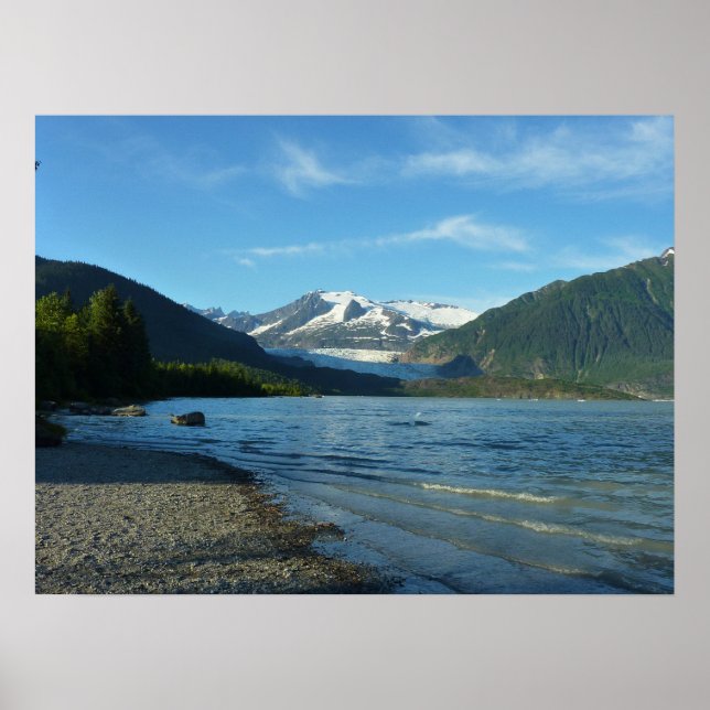 Mendenhall Lake in Juneau Alaska Landscape Poster (Front)