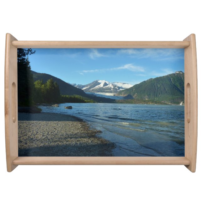 Mendenhall Lake in Juneau Alaska Landscape Serving Tray (Front)