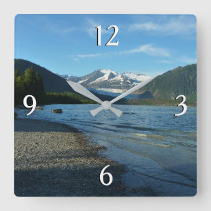 Mendenhall Lake in Juneau Alaska Landscape Square Wall Clock