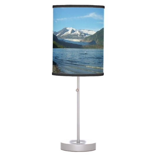 Mendenhall Lake in Juneau Alaska Landscape Table Lamp (Front)