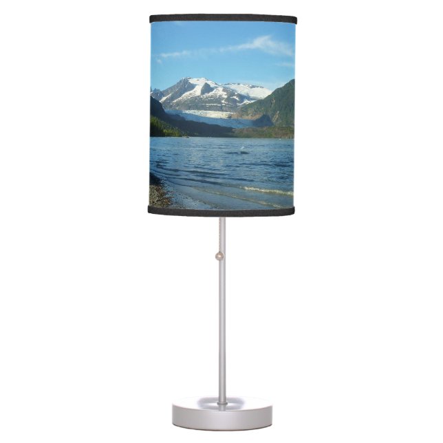 Mendenhall Lake in Juneau Alaska Landscape Table Lamp (Front)