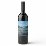 Mendenhall Lake in Juneau Alaska Landscape Wine Label