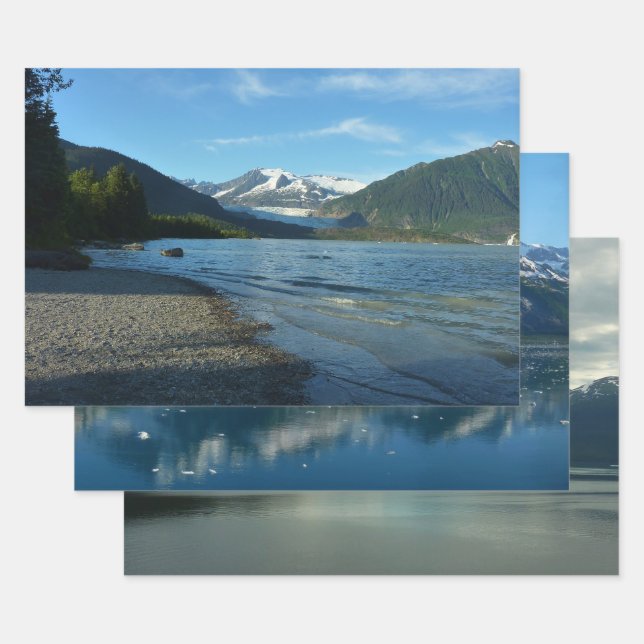 Mendenhall Lake in Juneau Alaska Landscape Wrapping Paper Sheets (Set)