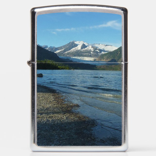 Mendenhall Lake in Juneau Alaska Landscape Zippo Lighter (Front)