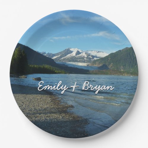 Mendenhall Lake in Juneau Alaska Paper Plates