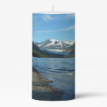 Mendenhall Lake in Juneau Alaska Pillar Candle