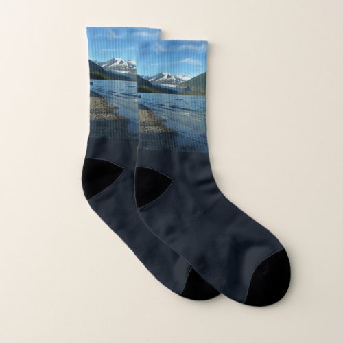 Mendenhall Lake in Juneau Alaska Socks