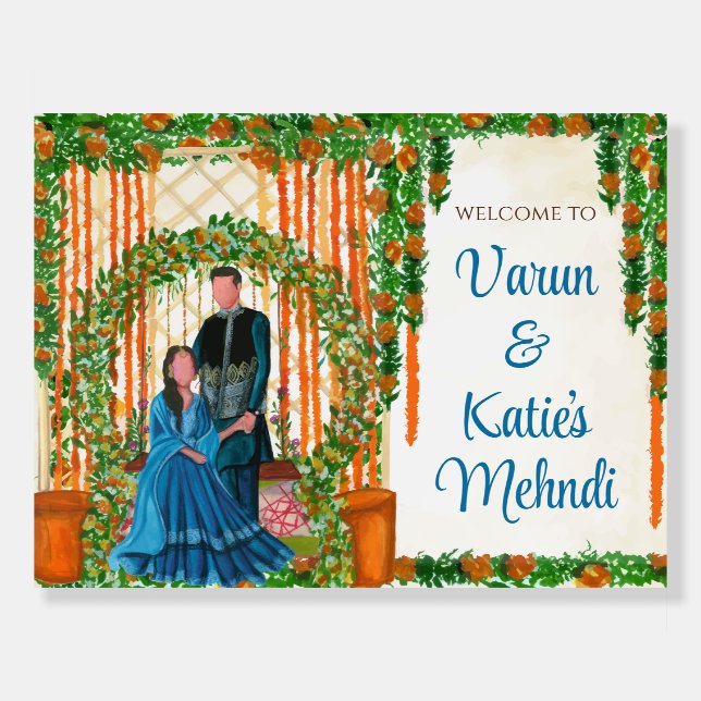 Mendhi decoration & Mehendi decor, Mendhi poster (Front)