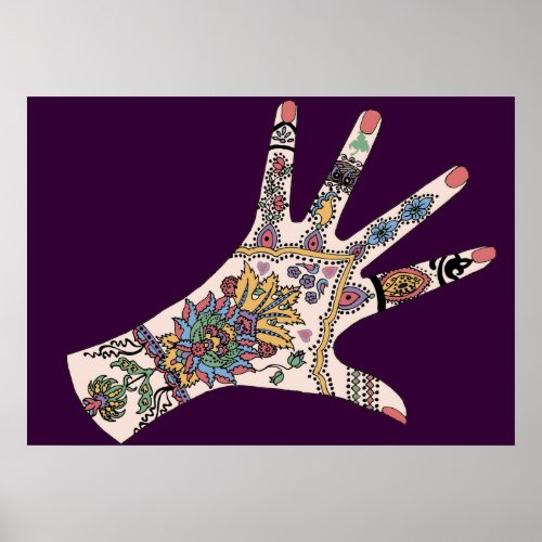 Mendhi hands poster