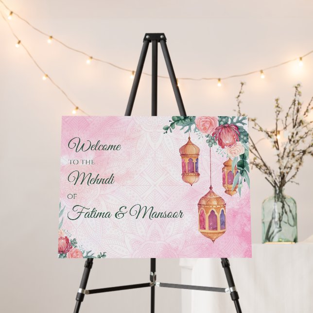 Mendhi signs and Mehndi Welcome signs  (In Situ (Stand))