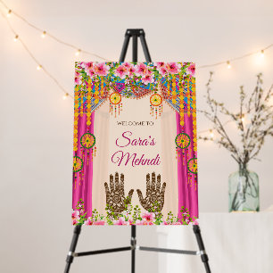 Mendhi welcome sign Mehndi signs as Mehendi decor