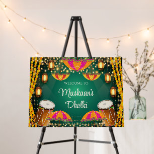 Mendhi welcome signs as Dholki welcome signs