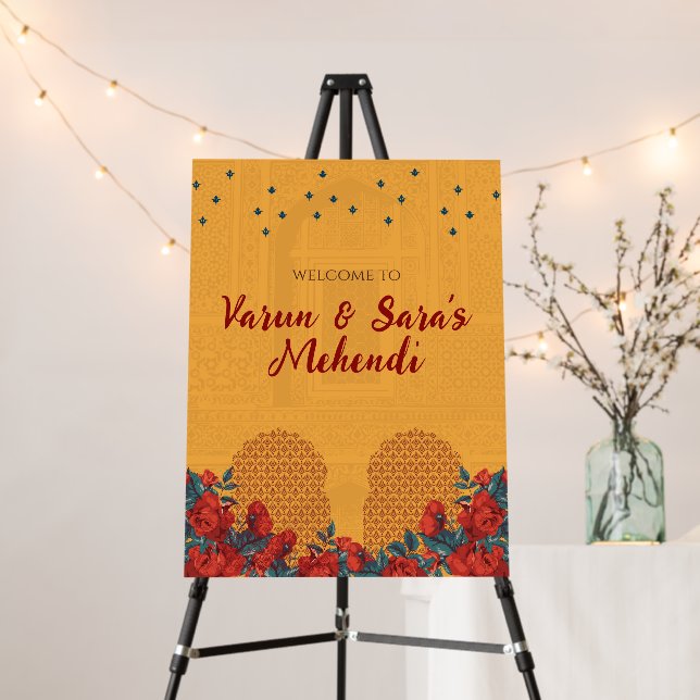 Mendhi welcome signs & Mehndi welcome signs (In Situ (Stand))