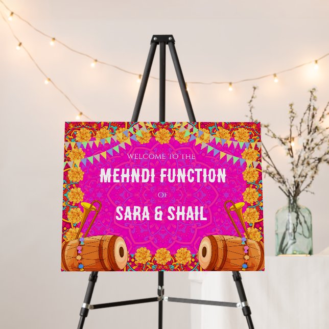 Mendhi Welcome signs & Mehndi Welcome signs (In Situ (Stand))