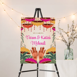 Mendhi welcome Signs Mendhi Poster as Mehndi Decor