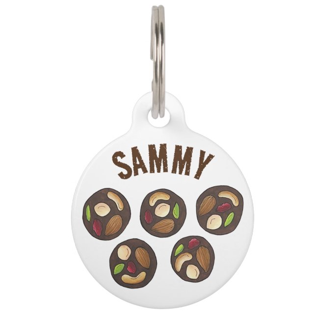 Mendiants French Chocolates Chocolatier Chocoholic Pet ID Tag (Front)