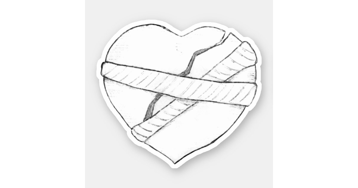 bandaged heart drawing