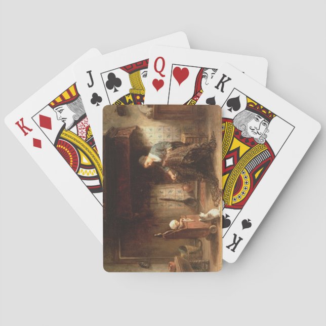 Mending the Nets (oil on panel) Poker Cards (Back)