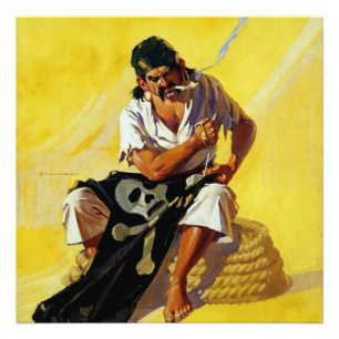 “Mending the Pirate Flag” by FX Leyedecker Photo Print