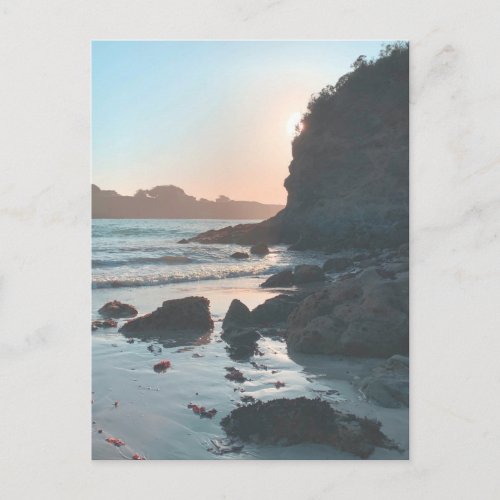 Mendocino Beach Sunset Postcard