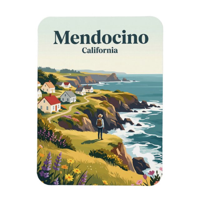 Mendocino California Magnet (Vertical)