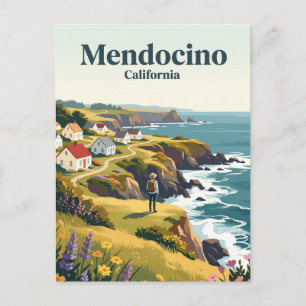 Mendocino California Postcard
