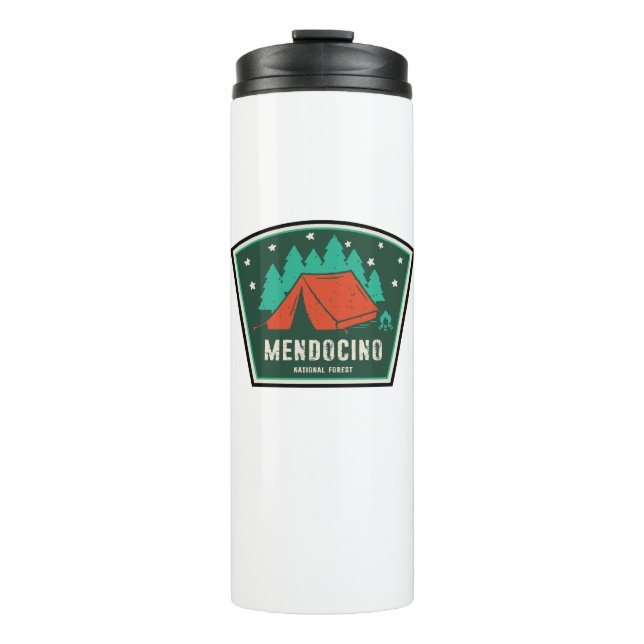Mendocino National Forest Camping Thermal Tumbler (Front)