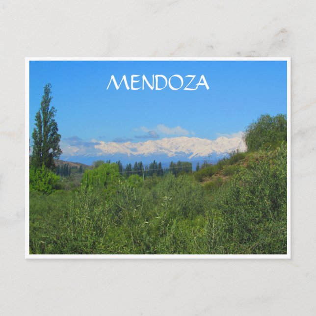 mendoza andes green postcard (Front)