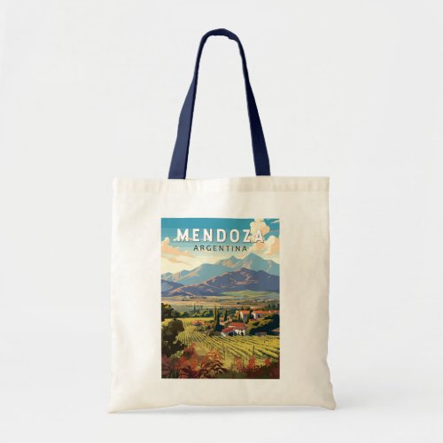 Mendoza Argentina Travel Art Vintage Tote Bag