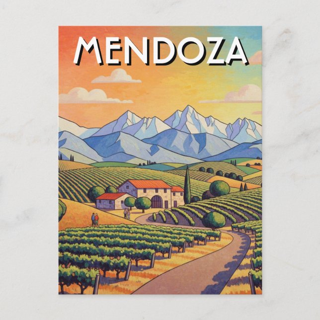 Mendoza Argentina Travel Postcard (Front)