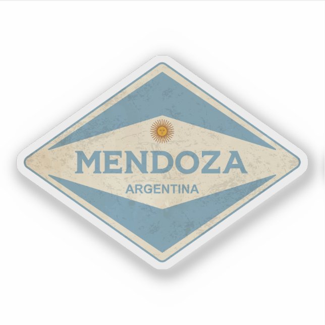Mendoza Argentina Vintage Sticker (Front)
