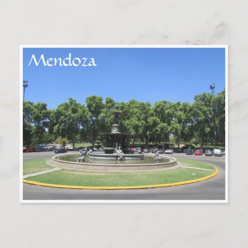 mendoza round postcard
