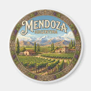 Mendoza Vineyards Argentina Magnet