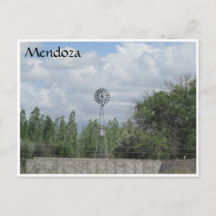 mendoza windmill postcard