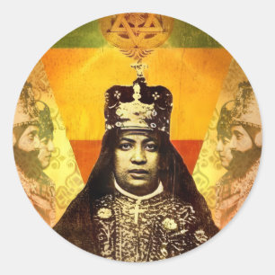 Menen Asfaw Haile Selassie HIM Jah Rastafari  Classic Round Sticker