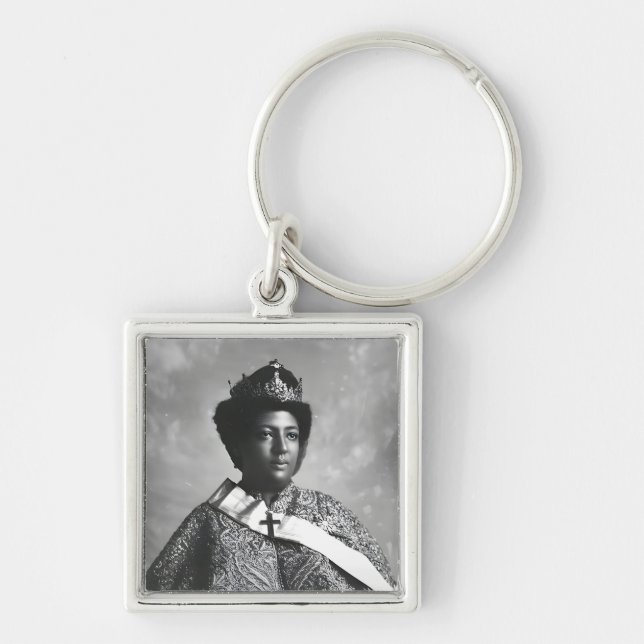 Menen Asfaw Queen Africa Empress Selassie I Roots Keychain (Front)