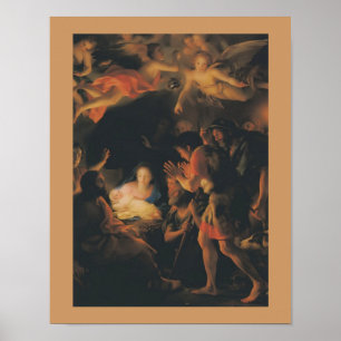 Mengs Adoration Shepherd Vintage Art Poster