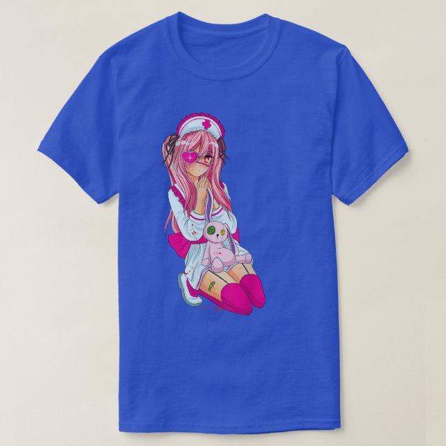 Menhera chan Yami Kawaii Pastel Goth Harajuku Cree T-Shirt (Design Front)