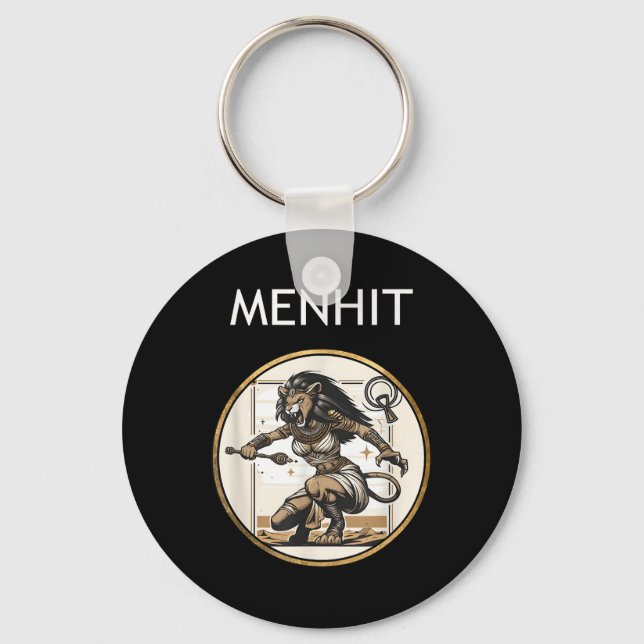 Menhit Nubian War Goddess Ancient Mythology  Keychain (Front)