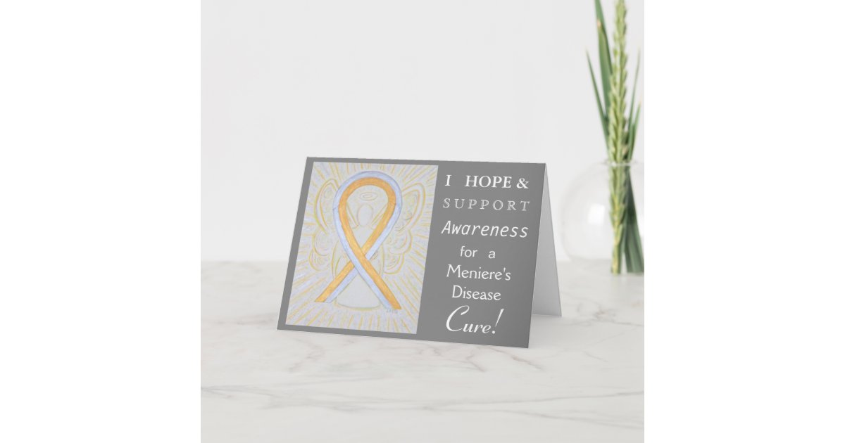 Meniere's Disease Awareness Ribbon Greeting Card Zazzle