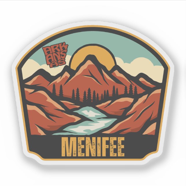 Menifee, Arkansas  Sticker (Front)