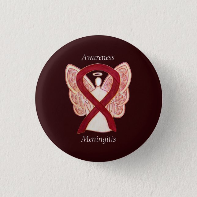 Meningitis Angel Awareness Ribbon Pins (Front)