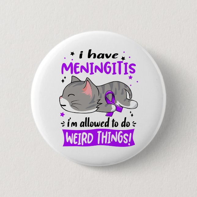 Meningitis Awareness Month Ribbon Gifts Button (Front)