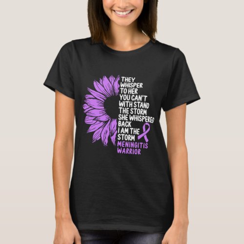 Meningitis Awareness Purple Ribbon the Storm T_Shirt